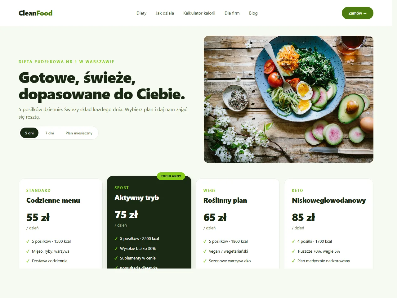 Wizualizacja — Catering dietetyczny