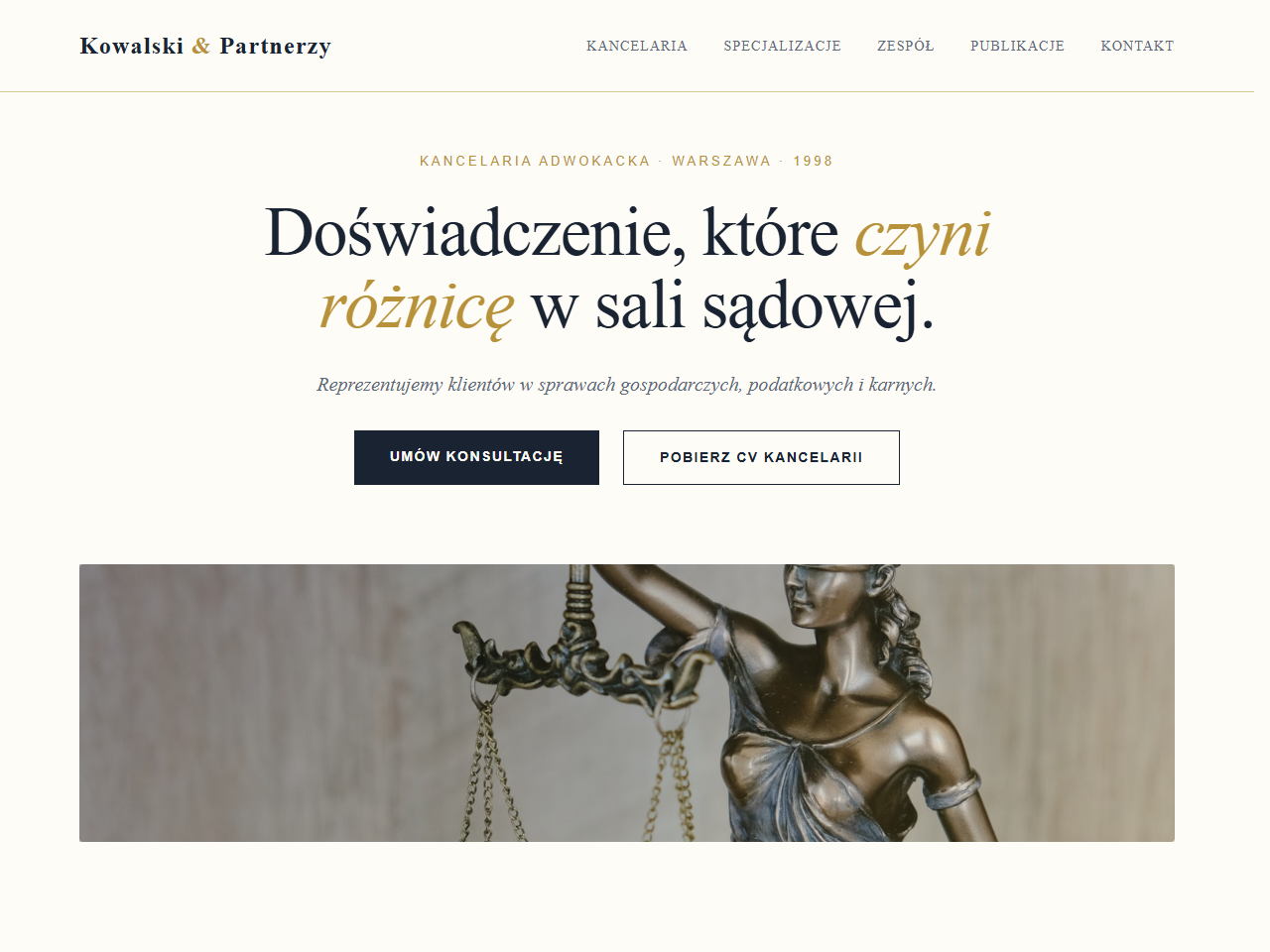 Przykładowa strona — Kancelaria prawna